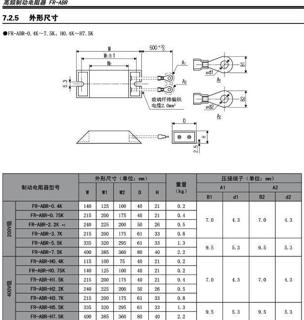 FR-ABR-H7.5K規(guī)格 FR-ABR-H7.5K規(guī)格